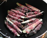 簡単★なすの肉巻きにんにく黒コショウ炒め作り方3写真
