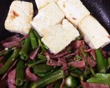 空芯菜と豆腐とハムのチャンプルー作り方3写真