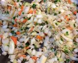 餃子のタネの残りで炒り豆腐☆作り方1写真