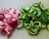 ごはんもの：夏！ゴーヤと豚肉の混ぜごはん作り方1写真