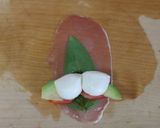 ヨーグルトソース♪カプレーゼの生ハム巻き作り方6写真