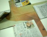新聞紙で作る社宅カステラ♪作り方5写真