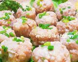 レンチンで簡単☆ヘルシー笠増し皮なし焼売作り方3写真
