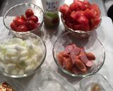 バジル味のトマト玉ねぎたっぷりパスタ作り方1写真