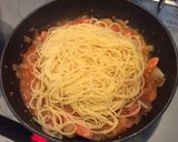 バジル味のトマト玉ねぎたっぷりパスタ作り方8写真