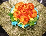 まるで食べる水槽！エビチリおにぎらず作り方5写真