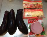 ナスとハムのチーズ焼き作り方1写真