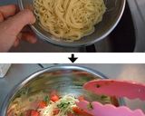 たっぷりトマトとキュウリの冷製パスタ☆作り方4写真