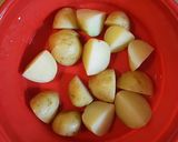 簡単!10分で!そぼろ入りポテトサラダ作り方1写真
