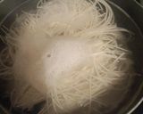 お茶漬けのもとで♡冷たい釜玉そうめん作り方1写真