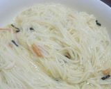 お茶漬けのもとで♡冷たい釜玉そうめん作り方4写真