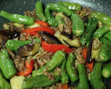 ししとう と なす の挽き肉 味噌炒め作り方4写真
