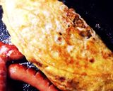 朝ごはん！簡単チーズミートソースオムレツ作り方3写真