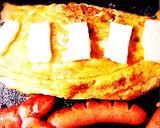 朝ごはん！簡単チーズミートソースオムレツ作り方4写真