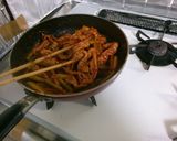簡単 豚肉と アスパラのチーズケチャ炒め作り方6写真