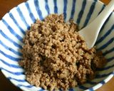 焼き肉のタレで牛豚そぼろ(お握りの具)作り方2写真