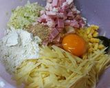 じゃがいもとチーズのお好み焼き作り方3写真