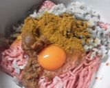 糖質オフ；カレー味ハンバーグ作り方4写真