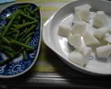いんげん豆と大根のツナの煮物作り方1写真