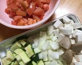簡単カポナータ風煮込みのワンプレートご飯作り方1写真
