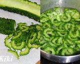 ゴーヤと豚こま肉の味噌天ぷら作り方1写真