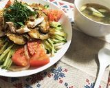 ヘルシーな鶏ささみのサラダうどん作り方6写真