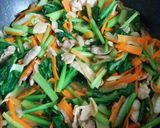 食欲が湧く小松菜のカレー炒め(^ー^)作り方6写真