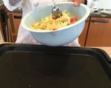 トマトとチーズのもんじゃ焼き作り方3写真