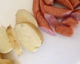 カレー照りマヨ焼き崩しジャーマンポテサラ作り方2写真