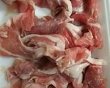 豚肉の梅しょうゆ炒め作り方1写真