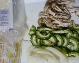 そうめんとゴーヤの酸辣湯つけ麺♪作り方2写真