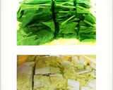 白だしで＊ほうれん草と白菜の煮浸し作り方1写真