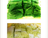 白だしで＊ほうれん草と白菜の煮浸し作り方1写真