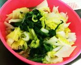 白だしで＊ほうれん草と白菜の煮浸し作り方7写真