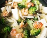 簡単☆エビとブロッコリーの豆腐煮作り方6写真