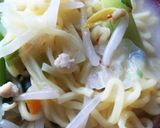 もやしたっぷりインスタントラーメンスープ作り方6写真