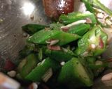 簡単梅肉和え(オクラ・大葉・茗荷)作り方3写真