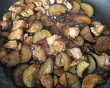 鶏と茄子のソース照り焼き丼♪ネギたっぷり作り方8写真