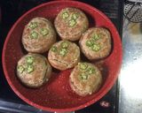 ジャンボ椎茸の肉詰め(ハンバーク)作り方5写真