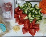 トマトとゴーヤの豆腐チャンプルー作り方1写真