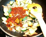 簡単！ズッキーニとトマトの夏野菜麻婆豆腐作り方4写真