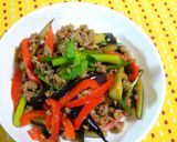豚肉とナスとにんにくの芽で、味噌炒め☆彡作り方7写真