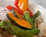 出汁がらで作る肉なし夏野菜カレー作り方1写真