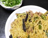 パクチー香る中華風味の青唐辛子焼きそば作り方8写真