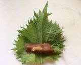 甘辛みそのシソ巻き(クルミ入り)作り方5写真