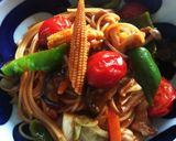 夏野菜の彩りナポリタン作り方5写真