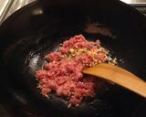 サボイキャベツとケールの肉味噌炒め作り方2写真