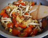 ニラとトマトきのこのパスタ♪作り方2写真