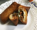 梅納豆ととろけるチーズのミニ春巻き作り方5写真
