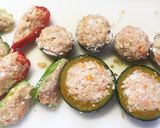 野菜の肉詰（しめじのテリヤキ大蒜ソース）作り方5写真